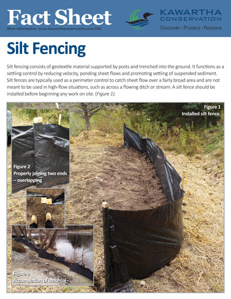 Silt Fence Fact Sheet Cover Page Thumbnail