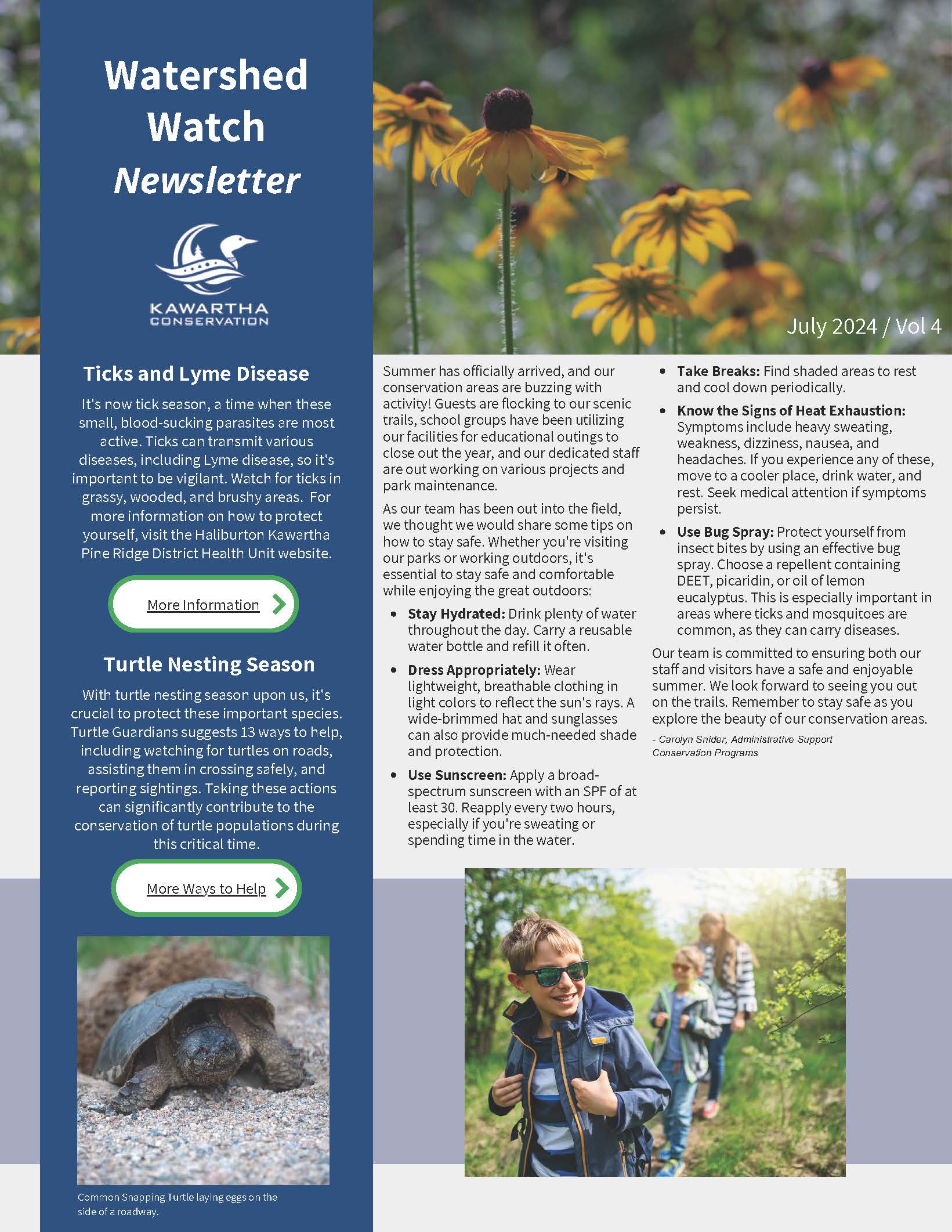 Watershed Watch Newsletter cover page image