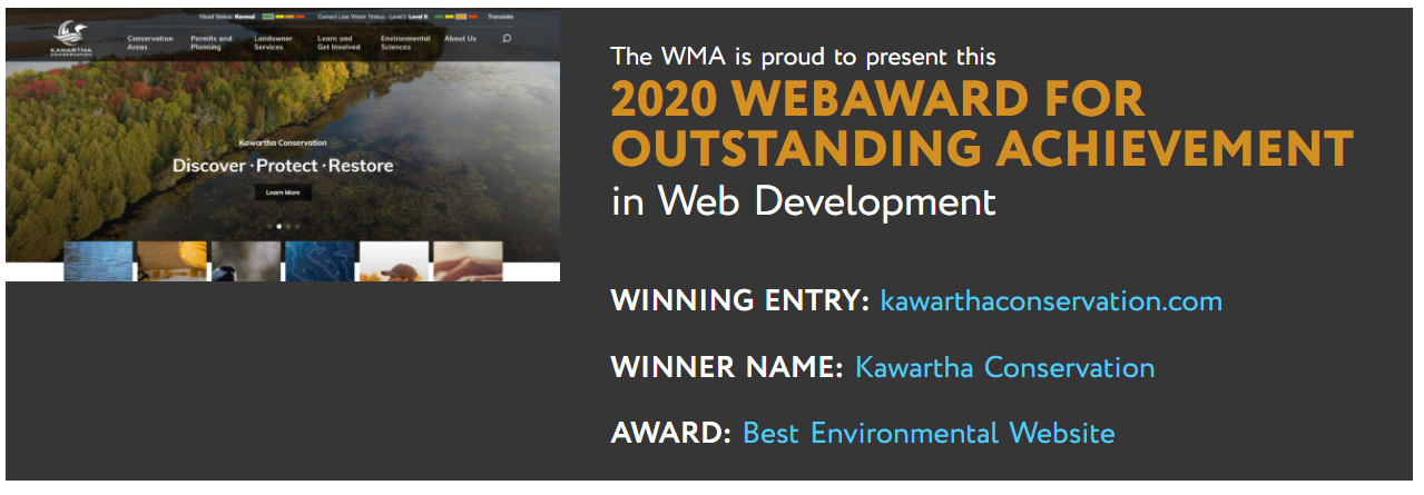 WebAward 2020 Environmental Website Winner